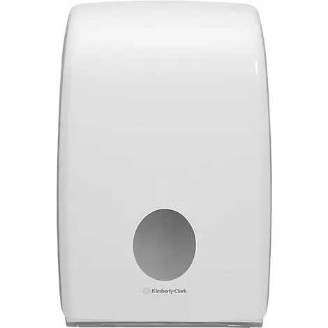 Kimberly-Clark® Aquarius Handtuchspender 6945, Sichtfenster, Einzelblattentnahme, B 265 x T 136 x H 399 mm, weiß