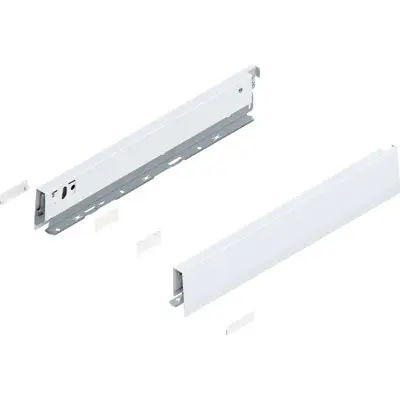 Blum - MERIVOBOX Zarge, Höhe N (68.5 mm), NL=400 mm, links/rechts, seidenweiss matt