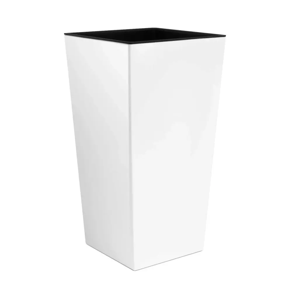 Blumentopf mit Einsatz Urbi Square DURS400-S449 - weiße Farbe
