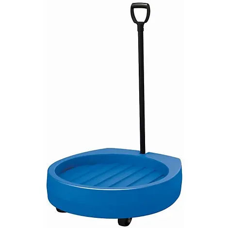 Fassroller mit Deichsel, Polyethylen , B 720 x T 800 x H 225 mm, für 200 l Stahlfässer, 220 l Kunststofffässer, bis 300 kg