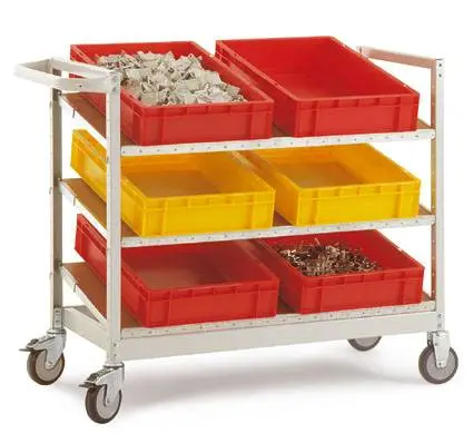 Manuflex TV3373.2001 Eurokastenwagen Stahlblech pulverbeschichtet Traglast (max.): 250 kg Rot, Orange