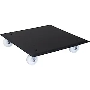 Pflanzenroller Alu ALASKA, Tragfähigkeit 100 kg, LxB 450 x 450 mm, schwarz.