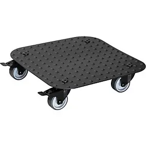 Pflanzenroller Alu ALASKA, Tragfähigkeit 150 kg, LxB 290 x 290 mm, schwarz.