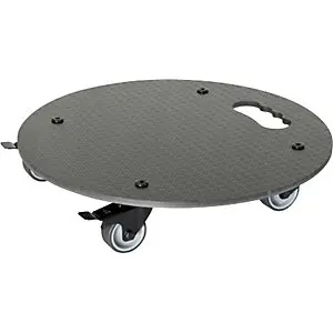 Pflanzenroller, Tragfähigkeit 100 kg, HPL, Ø 380 mm, schwarz.