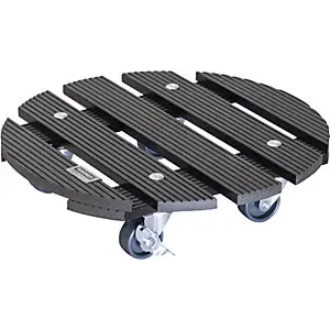 Pflanzenroller WPC, Tragfähigkeit 100 kg, LxB 290 x 290 mm, anthrazit.