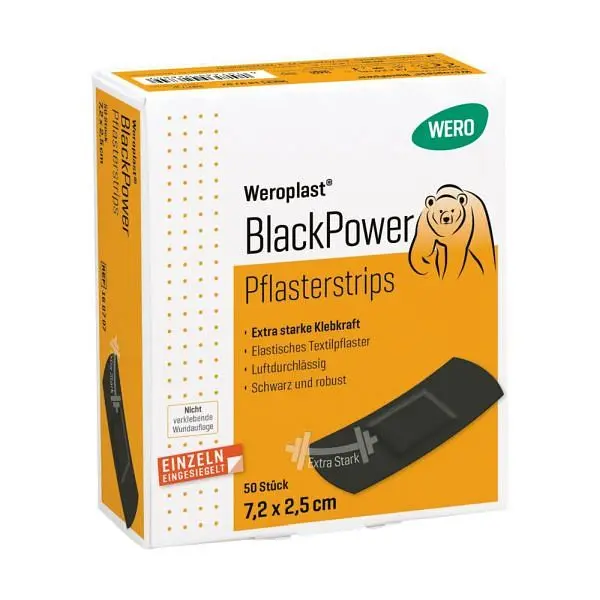 WERO Weroplast BlackPower Pflasterstrips 72 x 25 cm VE: 50 Stück 160707