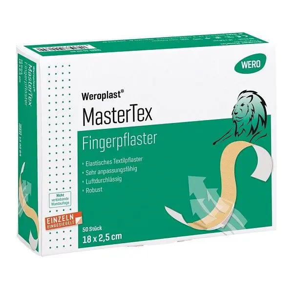 WERO Weroplast MasterTex Fingerpflaster 18 x 25 cm VE: 50 Stück 150264