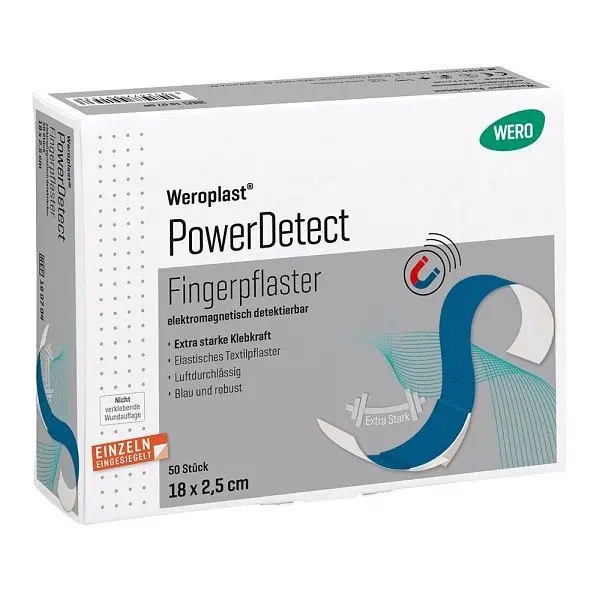 WERO Weroplast PowerDetect Fingerpflaster 18 x 25 cm detektierbar VE: 50 Stück 180704
