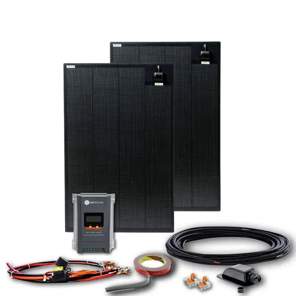 WATTSTUNDE 280EFX-HV MultiWire MARINE MPPT Solar Komplettset für Wohnmobile &amp; Boote WSL30.100 MPPT 30A - 100V 11-...