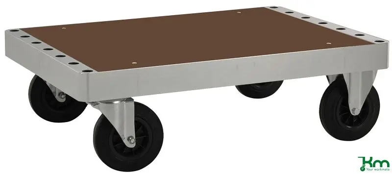 Kongamek Plattformwagen 2 Räder mit Bremsen 1000 x 700 x 300 mm Serie 100 KM130-2B