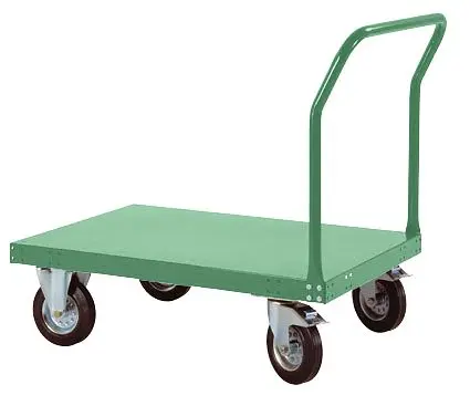 Manuflex Plattformwagen TRANSOMOBIL mit Schiebebügel 200 kg Tragkraft HxBxT: 880 x 740 x 1013 mm resedagrün TP0161.6011