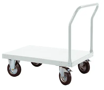 Manuflex Plattformwagen TRANSOMOBIL mit Schiebebügel 200 kg Tragkraft HxBxT: 880 x 540 x 863 mm lichtgrau TT0111.7035