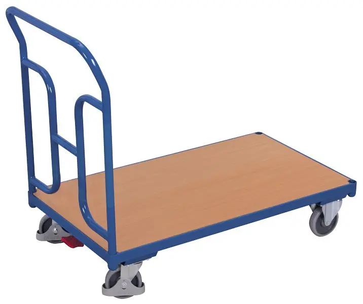 VARIOfit Schiebebügelwagen mit gebogenen Rohren Ladefläche: 1.030 x 600 mm RAL 5010 enzianblau sw-600.119