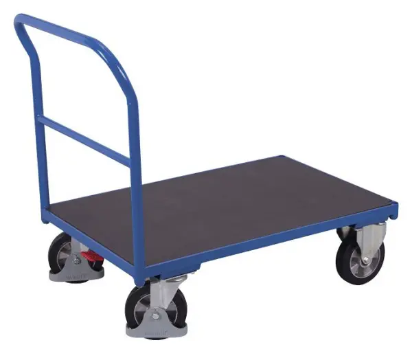 VARIOfit Schiebebügelwagen mit Siebdruckplatte Ladefläche: 1.025 x 700 mm RAL 5010 enzianblau sw-700.180