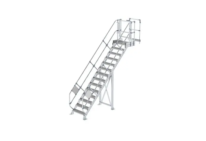 Munk Günzburger Steigtechnik Enteisungsanlage Modulbauschlau stationär Modul 4 Treppe 45° 070521