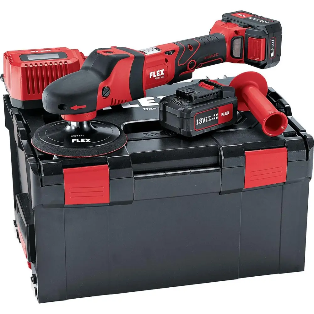 FLEX Akku-Rotationspolierer 180 V PE 150 18.0-EC/5.0 Set 447153