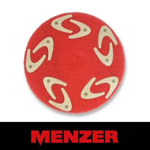 Menzer Thunderpad Ø 406 mm rot Stabiles Nylonträgermaterial mit Diamant-Segmenten 245221000