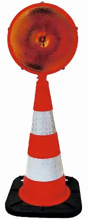BERGHAUS Verkehrstechnik TL-Verkehrsleitkegel 75cm / 340 mm LED-Blitz L5353L