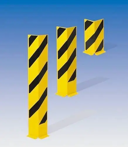 DENIOS Anfahrschutz-Winkel aus Stahl L-Profil Höhe 1200 mm Stärke 6 mm gelb/schwarz 180223