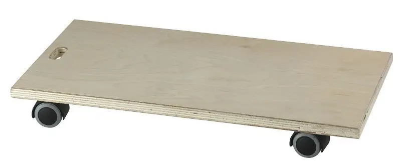 Dörner + Helmer Transportroller Vario-soft 500x250 mm Multiplex Sperrholzplatte 18 mm TPE-Parkett-Doppelrollen 40mm Tragk...