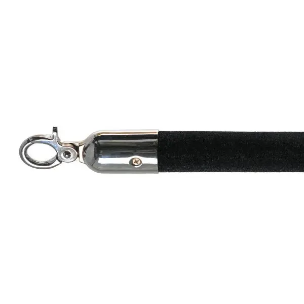 Essentials Absperrkordel velour schwarz poliert Ø 3cm Länge 157 cm 10103BC