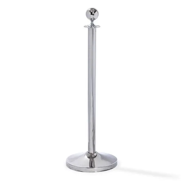Essentials Absperrpfosten Elegance Chrome Fuß Ø 32cm Pfosten Ø 5cm Höhe 95 cm 8 kg 10101C