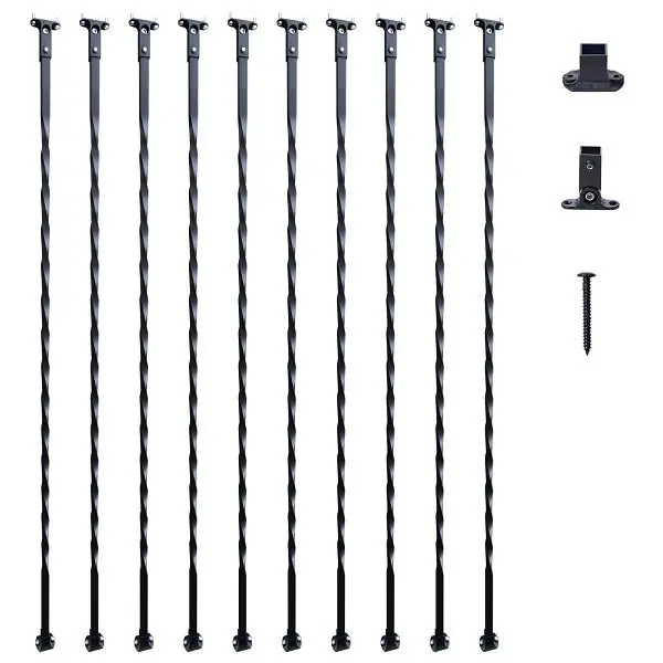 VEVOR Treppengeländer aus Metall 44-Zoll-Stahldeckspindeln mit Schuhen Schraubendrehungen ZXKLGZ10G44YH4VC6V0