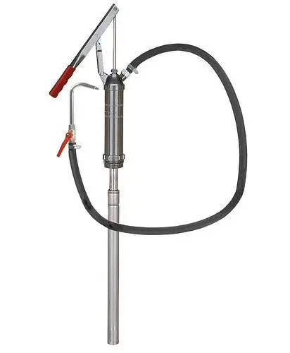 DENIOS Manuelle Hebelpumpe FL 205 für brennbare Lösungsmittel mit Kugelhahn 117674