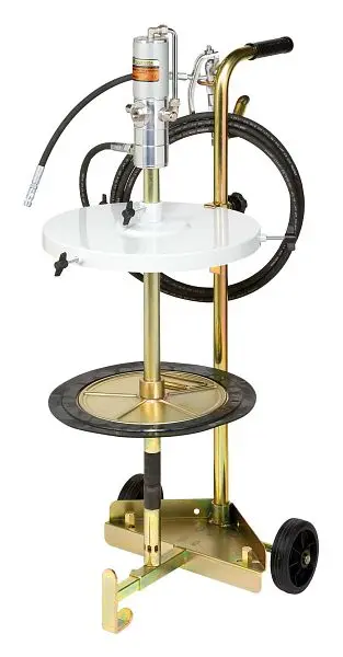 ELMAG DL-Fettabgabegerät fahrbar PREMIUM GREASE PUMP KOMPAKT DL-Fettpumpe PGP 600/60 Fettfolgeplatte 370 mm 4m Schlauch F...