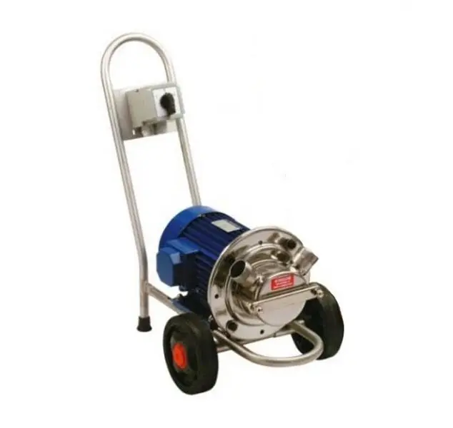 Krenn Umwelttechnik Pumpe zur Teichsauberigung MENC30 7.980 l/h 400V samt Wagen Schlammsauger selbstsaugend 7664