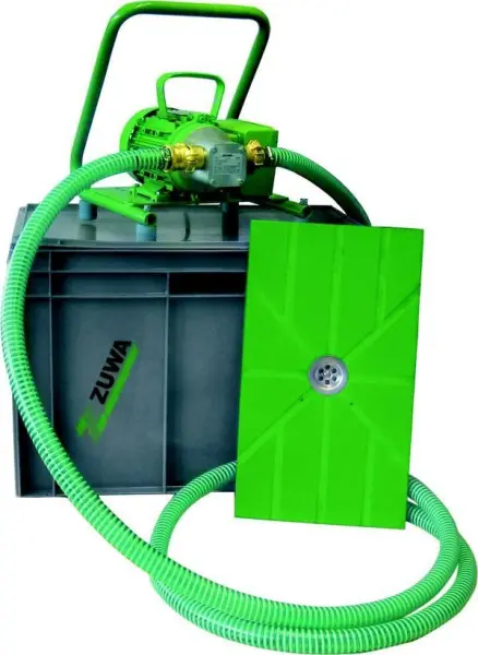 ZUWA Flachsaugset Kompakt mit UNISTAR 2000-B Impellerpumpe mit Motor Kabel Stecker Fördermenge 60 l/min 110151