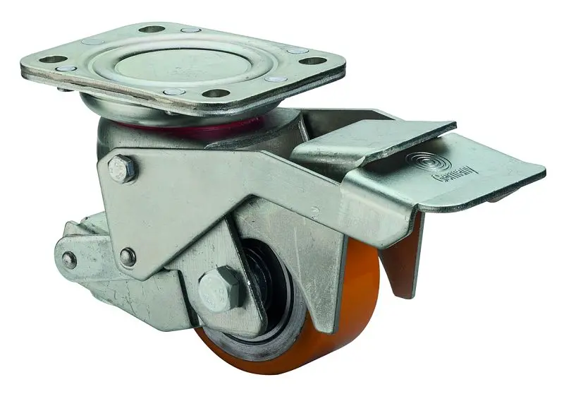 BS Rollen Heberolle mit Feststeller Rad-Breite 40 mm Rad-Ø 75 mm Tragfähigkeit 350 kg Lauffläche Polyurethan Radkörper...