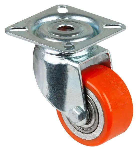 BS Rollen Kompaktrolle Rad-Breite 25 mm Rad-Ø 50 mm Tragfähigkeit 120 kg Lauffläche Polyurethan Kugellager Platte VE: 2...