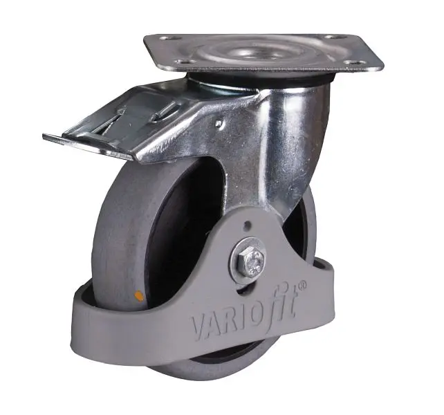 VARIOfit Bremsrolle elektrisch leitfähig125 x 40 mm grau dpg-125.036
