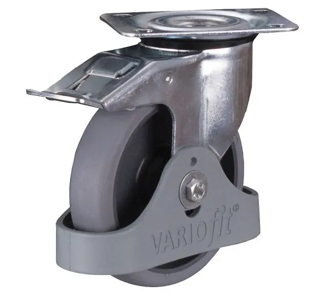 VARIOfit Bremsrolle thermoplastisch 125 x 30 mm grau mit thermoplastischer Bandage dpg-125.050