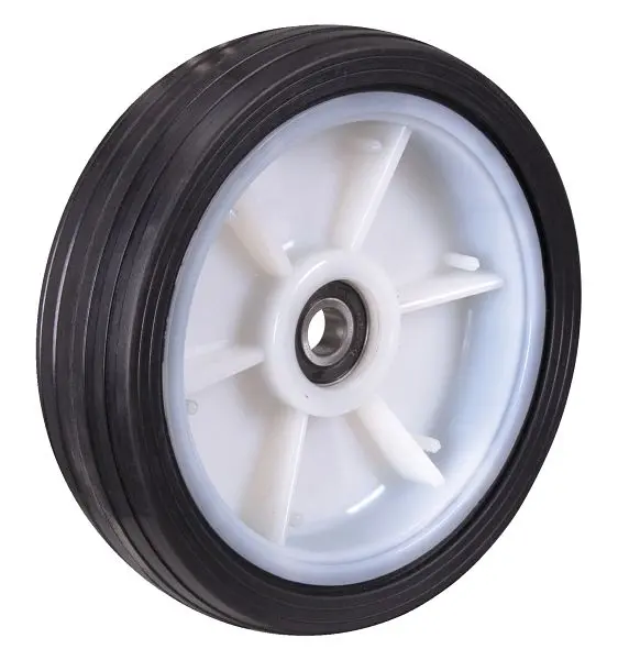 VARIOfit Vollgummirad 260 x 65 mm schwarz mit Rillenprofil ebg-260.000
