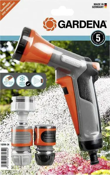 GARDENA 18299-32 Gartenbrause mit Anschluss-Set für großflächige Anwendung