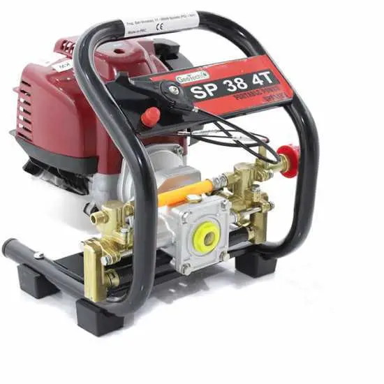 Professionelle Garten Membranpumpe GeoTech SP 38 mit Viertakt-Benzinmotor, 38 ccm