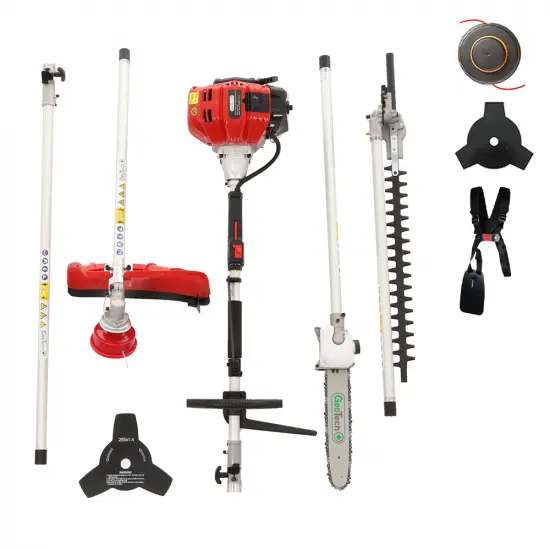 Scharfes Edelstahl GeoTech GT-2 52 L - Motorsense mit Benzinmotor - 52 cc - Multifunktionsgerät - Ast- und Heckenschere -...