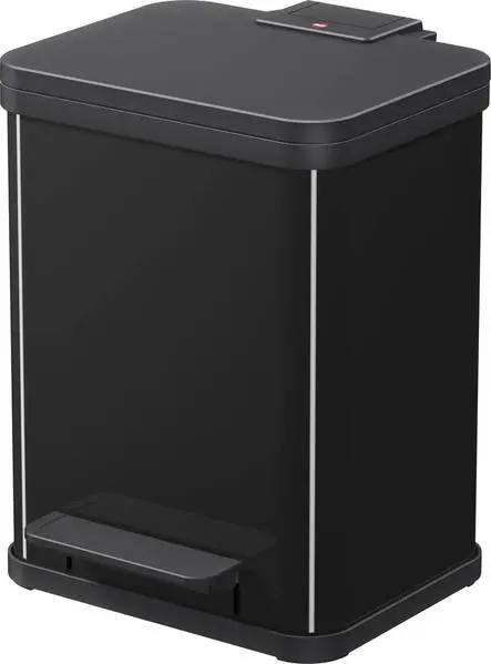 Hailo Öko uno plus M 0619-260 Mülleimer 17l Stahlblech (B x H x T) 320 x 430 x 340mm Schwarz Fuß-