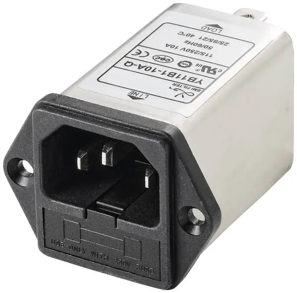 TRU COMPONENTS TC-10101436 Netzfilter mit Kaltgerätebuchse 250 V/AC 10 0.3 mH (L x B x H) 54.3 x 44 x 31.3 mm 1 St.