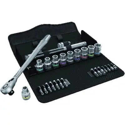 Wera® - Zyklop metallisch switch Umschalt-Knarrensatz, 1/2", metrisch, 28-teilig 8100 SC 8