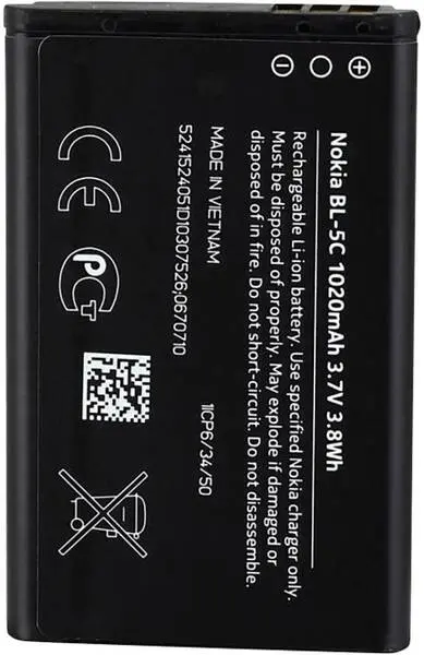 Nokia Handy-Akku Nokia 1200, Nokia 1208, Nokia 1209, Nokia 1650, Nokia 1680 classic, Nokia 2310, Nokia 2323 bewährt, Nok