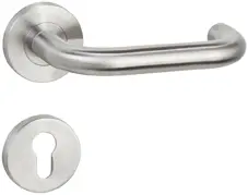 aptec Wechselgarnitur mit Rosetten BASIEREND 01 1801.KL/2073 M/3127, Edelstahl, Knopf rund