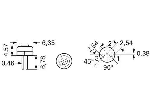 Bourns 3329H-1-201LF Cermet-Trimmer linear 0.5 W 200 Ω 240 ° 260 ° 1 St.