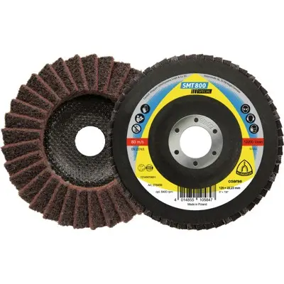 KLINGSPOR - Schleifmopteller SMT 800 Vlies, 125 x 22,23mm Medium Korund gewölbt, 1 Stück