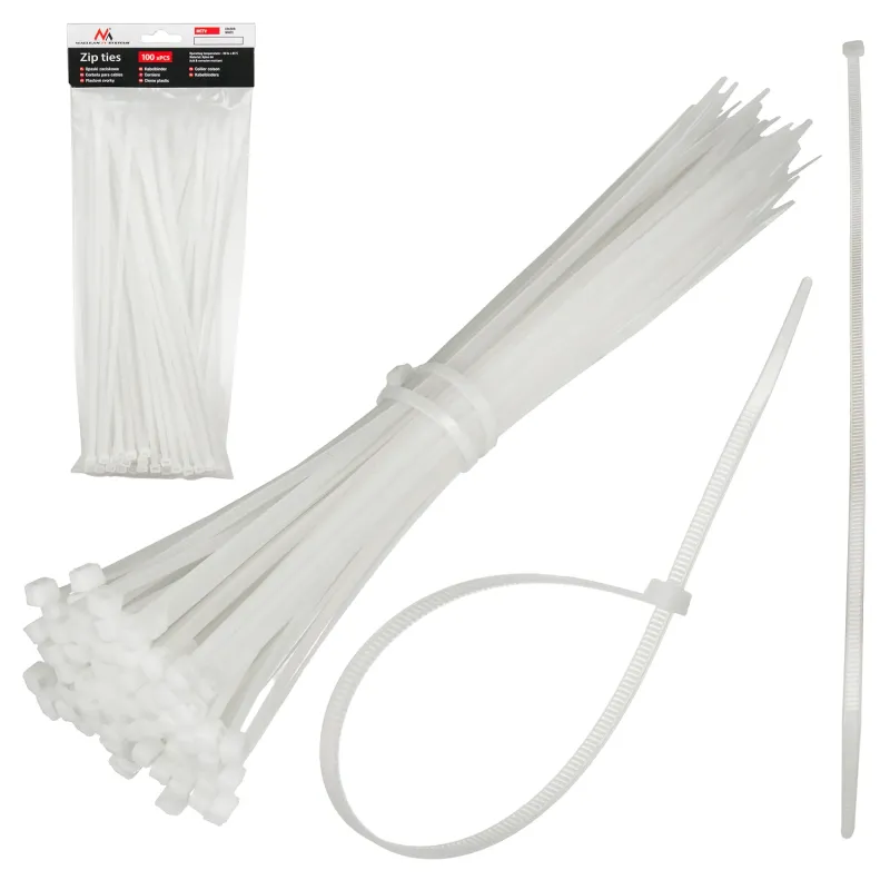 100 PCS Kabel Reißverschluss bindet Schnur, die ordentliches weißes UV-wetterbeständiges Polyamid organisiert