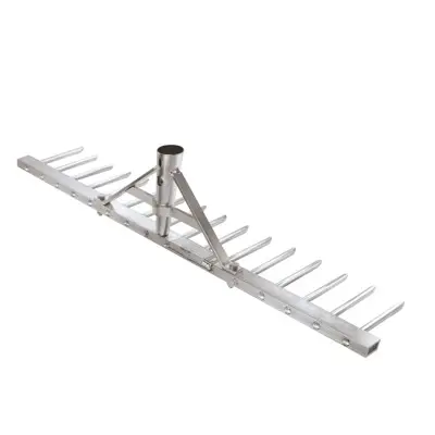Idealspaten - Rechen ALU 16 Zinken Arbeitsbreite 620mm mit rutschfestem Griff