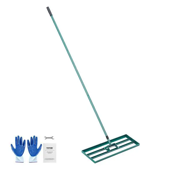 VEVOR Rasenrakel 760x254 mm Bodenplatte Levelawn-Werkzeug Alukleinformatumlegierung und Q235-Stahl 1981mm Golf zum Einebne...