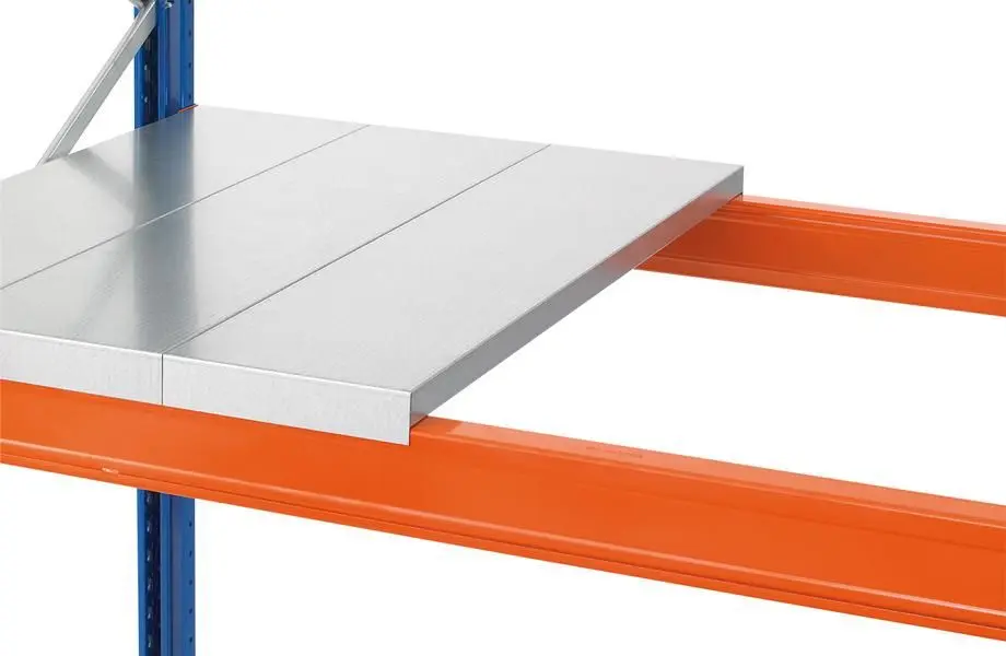 Schulte Stahlpaneel-Ebene für Palettenregal 1100 x 2700 mm aufgelegt verzinkt Stärke 125 mm 16163-E